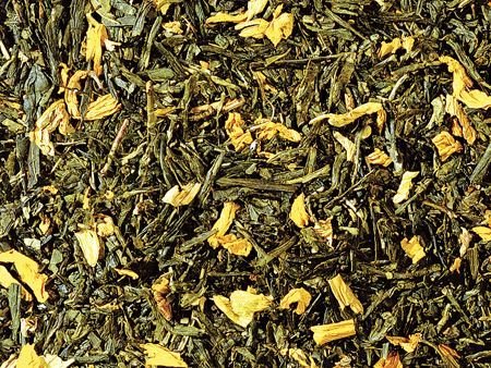 Grüner Tee Sencha Madame Butterfly Pfirsich- Note aromatisiert